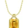 Gold Over Silver Silver 10.71 Ct. Tw. Citrine & White Topaz Pendant Necklace Women 2 Gold Over Silver Silver 10.71 Ct. Tw. Citrine & White Topaz Pendant Necklace Women -Women's Fashion General Store 6030519380 RLLD 1