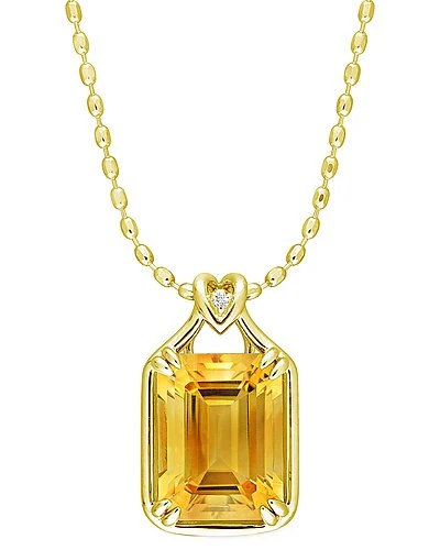 Gold Over Silver Silver 10.71 Ct. Tw. Citrine & White Topaz Pendant Necklace Women 3 Gold Over Silver Silver 10.71 Ct. Tw. Citrine & White Topaz Pendant Necklace Women