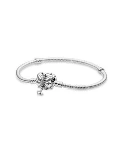Pandora Moments Silver CZ Snake Chain Bracelet Chain Women