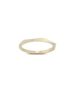 14K Thin Geometric Ring Women