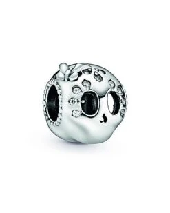 Pandora Moments Silver CZ Skull Charm Women