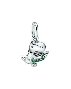 Pandora Moments Silver Punk Dinosaur Charm Women