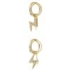 Os Angeles The Luxe Collection Silver CZ Lightning Bold Earrings Women