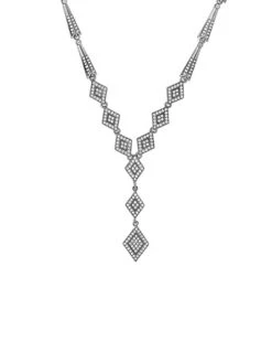 Silver CZ Necklace Women
