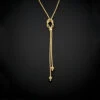 14K Italian Gold Lariat Necklace Women 1 14K Italian Gold Lariat Necklace Women -Women's Fashion General Store 6040236147 RLLD 1