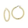 14K Italian Gold Bold Thick Quilted Medium Hoops Women 1 14K Italian Gold Bold Thick Quilted Medium Hoops Women -Women's Fashion General Store 6040436171 RLLD 1